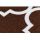 Alfombra de pasillo con refuerzo de goma Enrejado Trébol marroquí marrón Trellis 30351