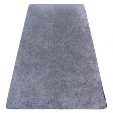 Moderní pratelný koberec LAPIN Shaggy, protiskluzový, černý, slonová kost