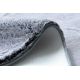 Tapis de lavage moderne LAPIN shaggy, antidérapant noir / ivoire