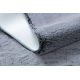 Модерен перален килим LAPIN shaggy, против хлъзгане черно / слонова кост