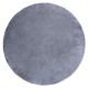 Okrúhly prateľný koberec LAPIN shaggy, protišmykový , čierna / slonová kosť