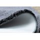Tapete de lavagem moderno LAPIN círculo shaggy, antiderrapante preto / marfim
