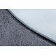 Сучасний пральний килим LAPIN коло, shaggy проти ковзання білий / слонова кістка