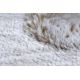 Модерен перален килим LAPIN кръг shaggy, против хлъзгане бежов / слонова кост