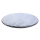 Modern washing carpet LAPIN circle shaggy, anti-slip grey / ivory