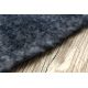 Модерен перален килим LAPIN кръг shaggy, против хлъзгане слонова кост / черно