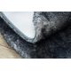 Сучасний пральний килим LAPIN коло, shaggy проти ковзання слонова кістка / білий