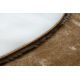 Tapis de lavage moderne LAPIN circle shaggy, antidérapant ivoire / marron