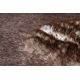 Сучасний пральний килим LAPIN коло, shaggy проти ковзання слонова кістка / шоколад