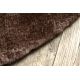 Okrúhly prateľný koberec LAPIN shaggy protišmykový , slonová kosť / čokoláda