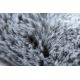 Tappeto da lavaggio moderno LAPIN shaggy antisdrucciolevole grigio / avorio