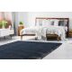 Moderne vasketeppe LAPIN shaggy, antiskli elfenben / svart