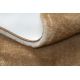 Tapete de lavagem moderno LAPIN shaggy, antiderrapante marfim / castanho