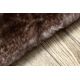 Сучасний пральний килим LAPIN shaggy проти ковзання слонова кістка / шоколад