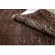 Tapis de lavage moderne LAPIN shaggy, antidérapant ivoire / chocolat