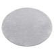 Okrúhly prateľný koberec TEDDY Shaggy, plyšový, veľmi Hrubý , protišmykový , sivá
