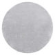 Модерен перален килим TEDDY кръг shaggy, плюшен, много дебел антихлъзгащ сив цвят