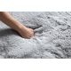 Сучасний пральний килим TEDDY коло shaggy, плюшевий, дуже густий протиковзкий сірий