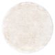 Moderner Waschteppich TEDDY Kreis Shaggy, plüschig, sehr dickes Antirutsch beige