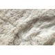 Kilimas TEDDY Ratas Šagrenės smėlio spalvos labai storas, pliušinis, nuo slydimo apsaugantis, plauti