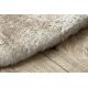 Moderner Waschteppich TEDDY Kreis Shaggy, plüschig, sehr dickes Antirutsch beige