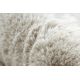 Moderner Waschteppich TEDDY Kreis Shaggy, plüschig, sehr dickes Antirutsch beige