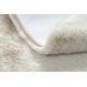 Moderner Waschteppich TEDDY Kreis Shaggy, plüschig, sehr dickes Antirutsch beige