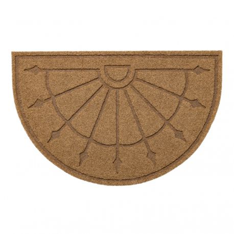 Doormat PATIO 1099 semicircle antislip, outdoor, indoor, gum - beige