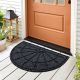 Doormat PATIO 2098 semicircle antislip, outdoor, indoor, gum - anthracite