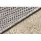 Fonott sizal floorlux szőnyeg 20079 Négyszögletes ezüst / fekete