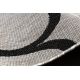 Sisal tapijt SISAL FLOORLUX 20608 , klaver Marokkaanse , trellis zilver / zwart
