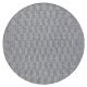 Alfombra de cuerda sisal LOFT 21198 Circulo Boho marfil/plateado/gris