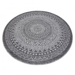 ANTIKA alfombra 119 tek, azteca, lavable - gris 