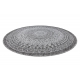 Tapis EN CORDE SIZAL LOFT 21207 Rosette BOHO cercle ivoire/argentin/gris
