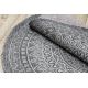 Tapis EN CORDE SIZAL LOFT 21207 Rosette BOHO cercle ivoire/argentin/gris