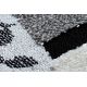 Modern children's carpet JOY circle Walrus, for children - structural two levels of fleece grey / cream