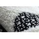 Modern children's carpet JOY circle Sheep, for children - structural two levels of fleece cream / black