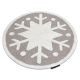 Moderner Kinderteppich JOY Kreis Snowflake, Schneeflocke für Kinder - strukturelle, zwei Ebenen aus Vlies beige / creme