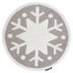 Модерен детски килим JOY кръг Snowflake, Снежинка за деца - структурни две нива руно бежов / кремаво