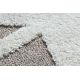 Сучасний дитячий килим JOY коло Snowflake, Сніжинка для дітей - структурний дворівневий флісовий бежевий / кремовий