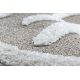 Dětský kulatý koberec JOY Snowflake, Sněhová vločka, strukturální, dvě vrstvy rouna, béžová, krémová