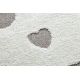 Сучасний дитячий килим JOY коло Crown, вінець Сніжинка для дітей - структурний дворівневий флісовий бежевий / кремовий