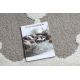 Vaikų kilimas JOY Ratas Crown karūna, vaikams - Struktūrinis, dviejų sluoksnių vilna smėlio spalvos / kremastaas