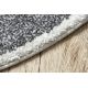 Okrúhly detský koberec JOY Fox Liška, Štrukturálny, dve vrstvy rúna, sivá, krémová