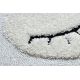 ANTIKA 124 tek rug, modern geometric washable - beige / blue