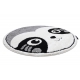 Tappeto moderno per bambini JOY Cerchio Panda per bambini - strutturale a due livelli di pile grigio / crema