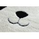 Tapis enfant moderne JOY Cercle Panda pour enfants - structurel deux niveaux de polaire gris / crème