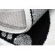 Сучасний дитячий килим JOY коло Panda для дітей - структурний дворівневий флісовий сірий / кремовий