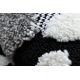 Modern children's carpet JOY circle Santa claus, for children - structural two levels of fleece black / cream