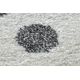Kulatý dětský koberec JOY Sněhulák, Strukturální, dvě vrstvy rouna, černý, krémový